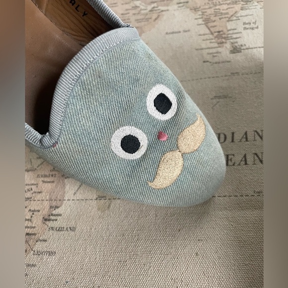 Man Repeller x Del Toro Goofy Face Slippers Denim Loafer Size 6 - Picture 2 of 13